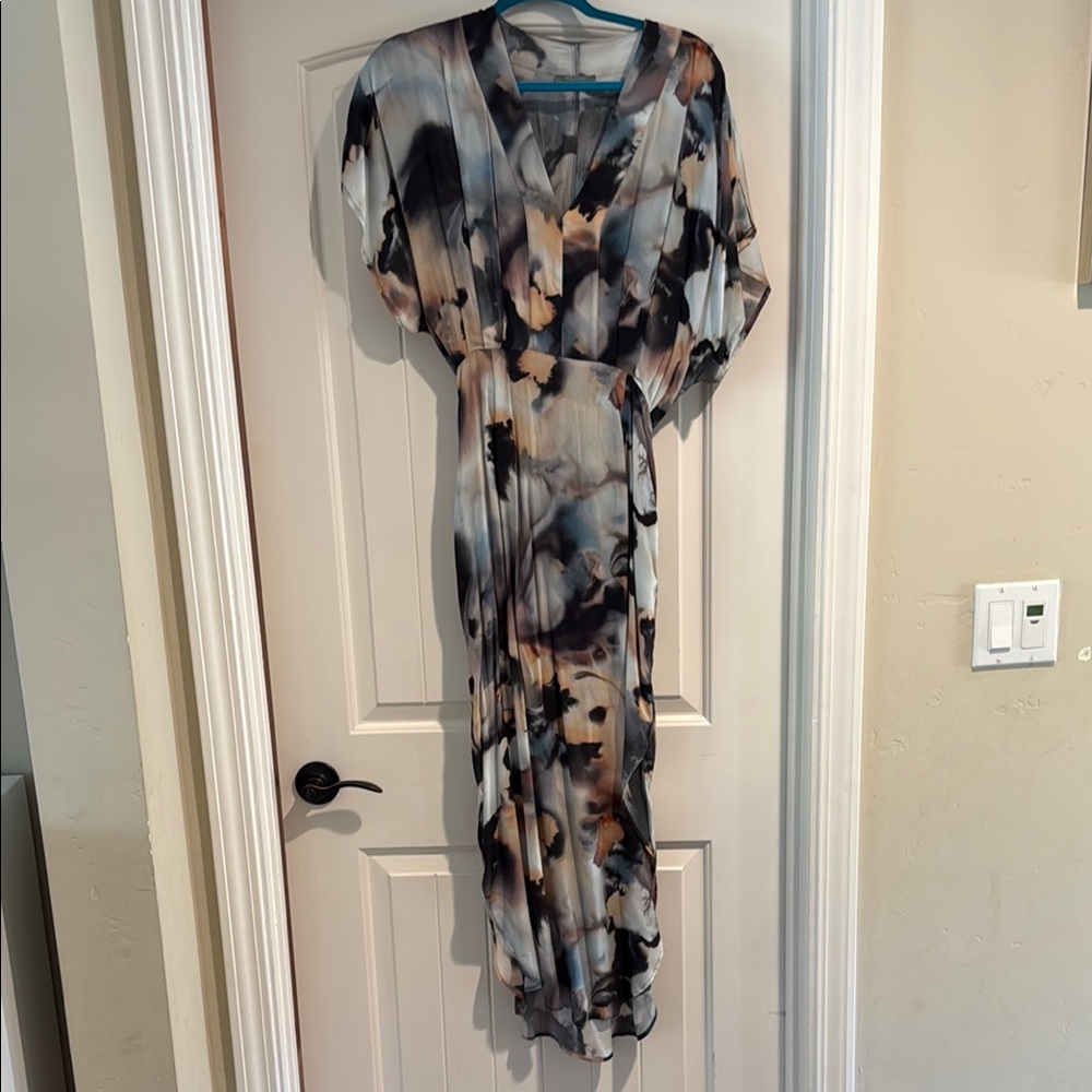 Elegant Watercolor Maxi Dress